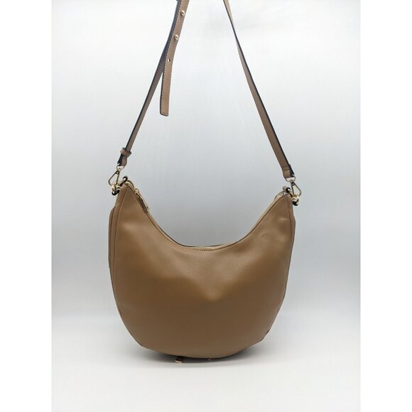 INC Kolleene faux-leather expandable women's Large hobo crossbody bag-CAMEL/TAN - Picture 4 of 13